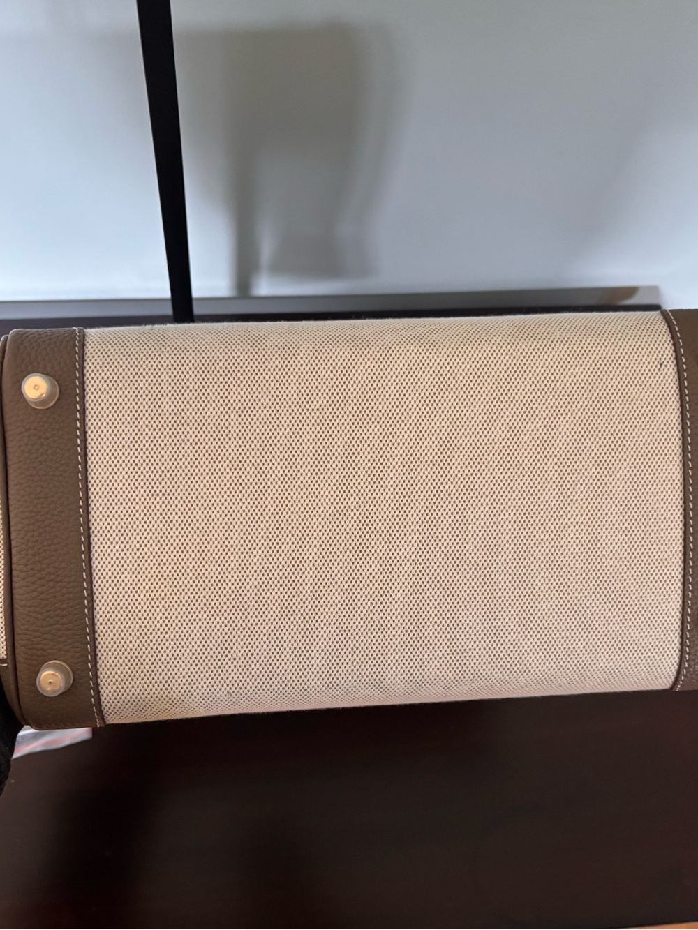Leather and Canvas Handbag - Picture 5 of 10